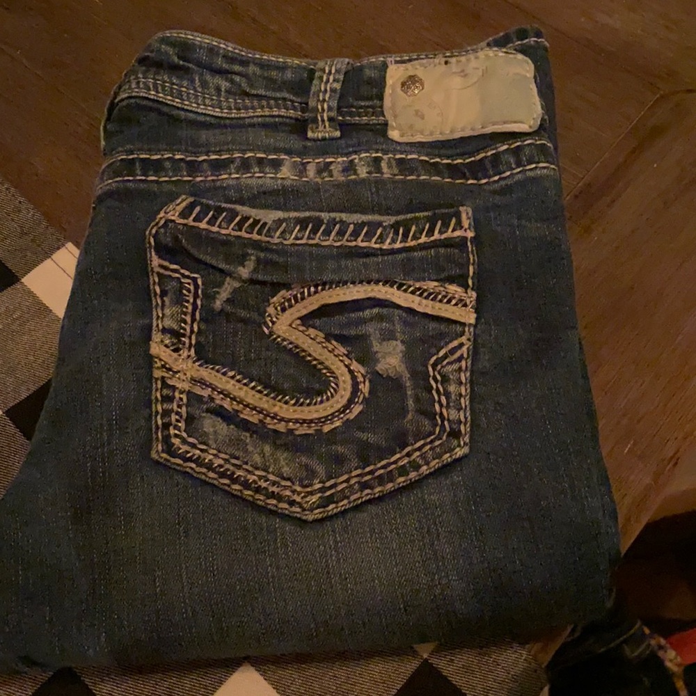Distressed Silver Jeans